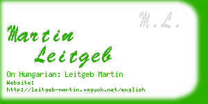 martin leitgeb business card